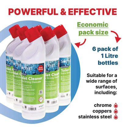 Soclean Extra Strong Toilet Descaler and Cleaner 1 Litre 6 Pack