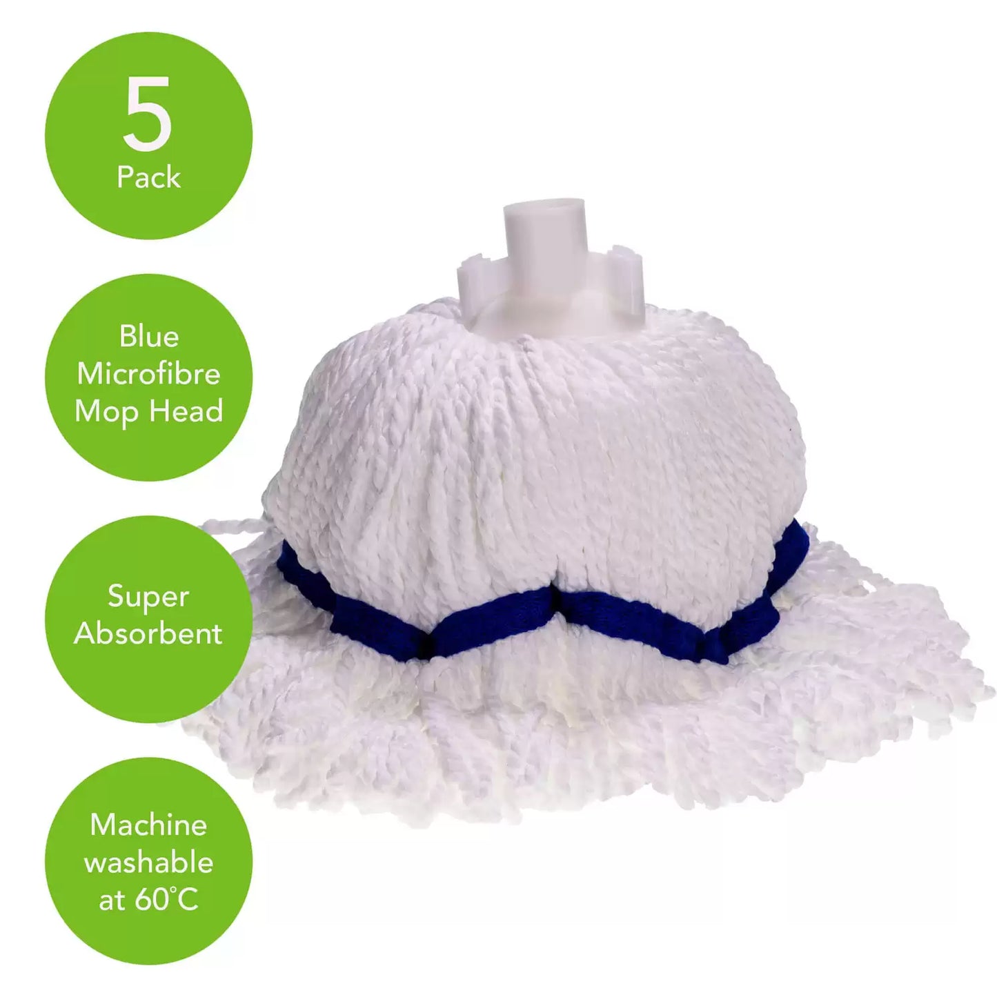Soclean Microfibre Socket Mop Head 5 Pack
