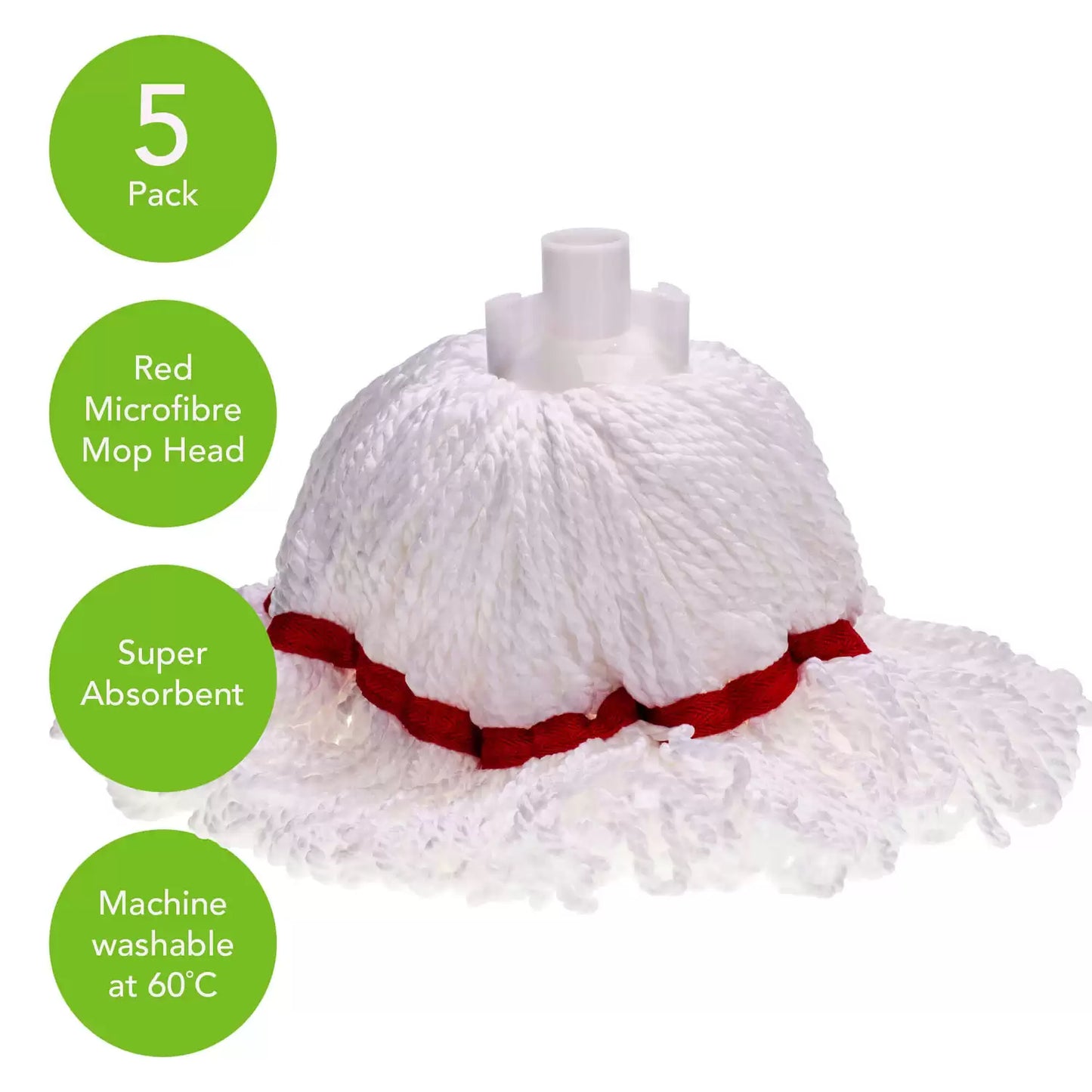 Soclean Microfibre Socket Mop Head 5 Pack