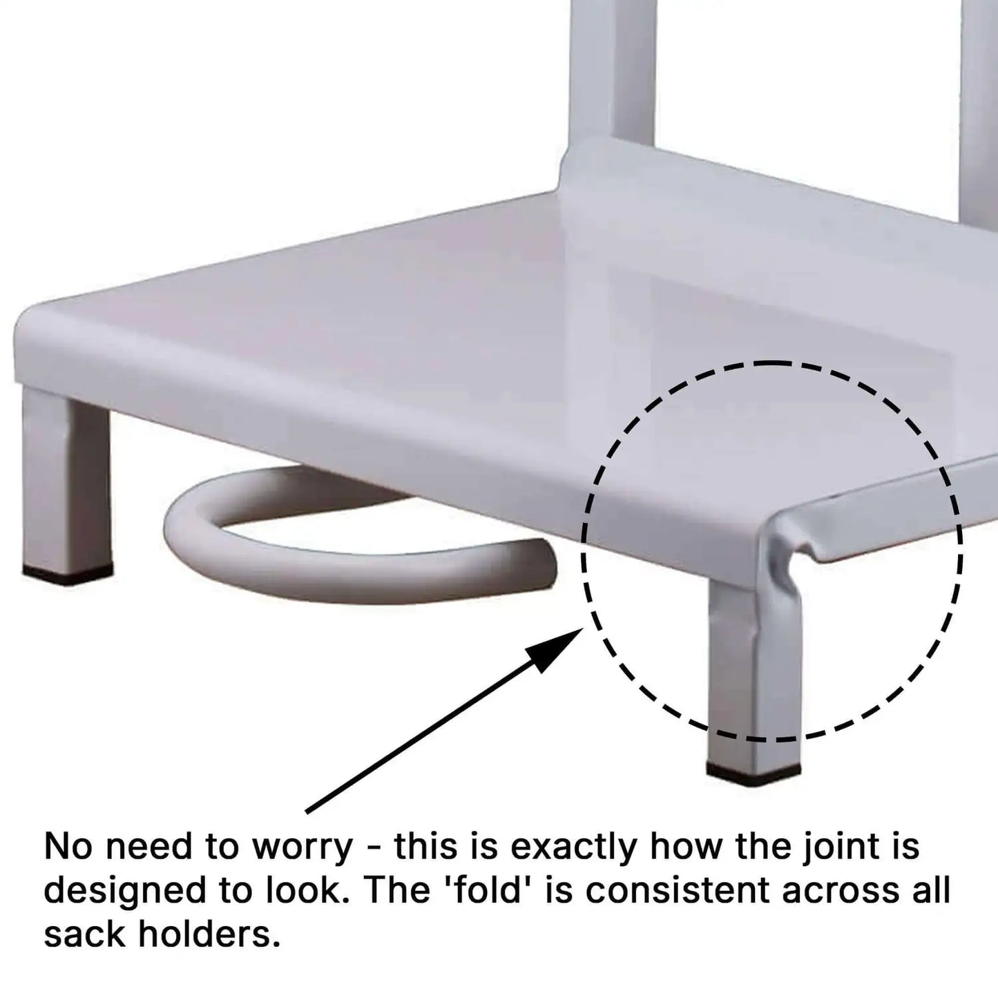 Soclean Free Standing Sack Holder 50l (Lid Colour: White)