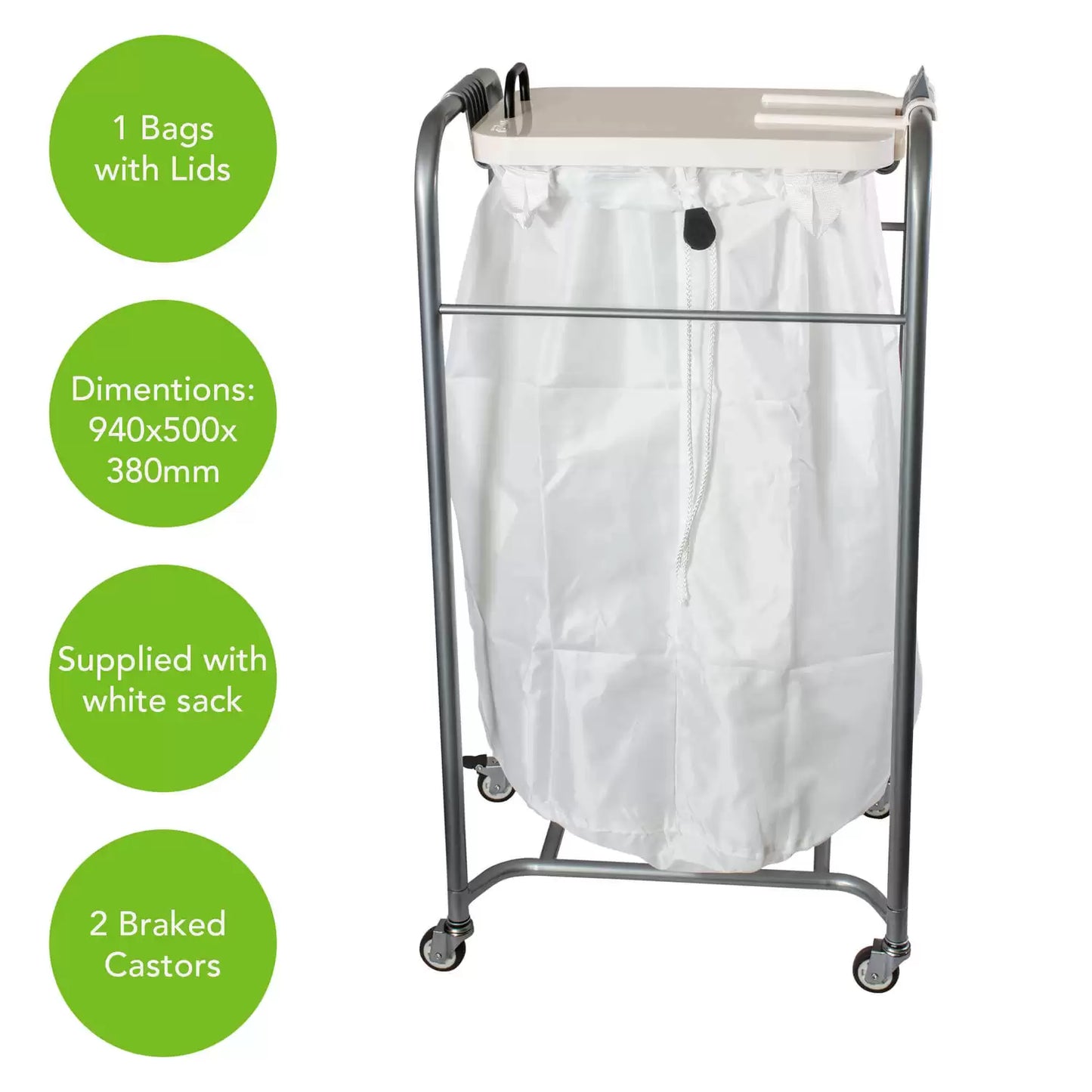 Soclean Laundry Trolley With Lid