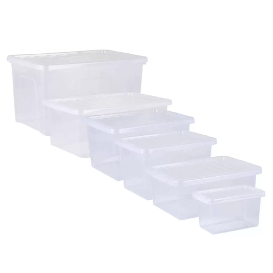 Wham Storage Box and Lid Clear 5 Pack