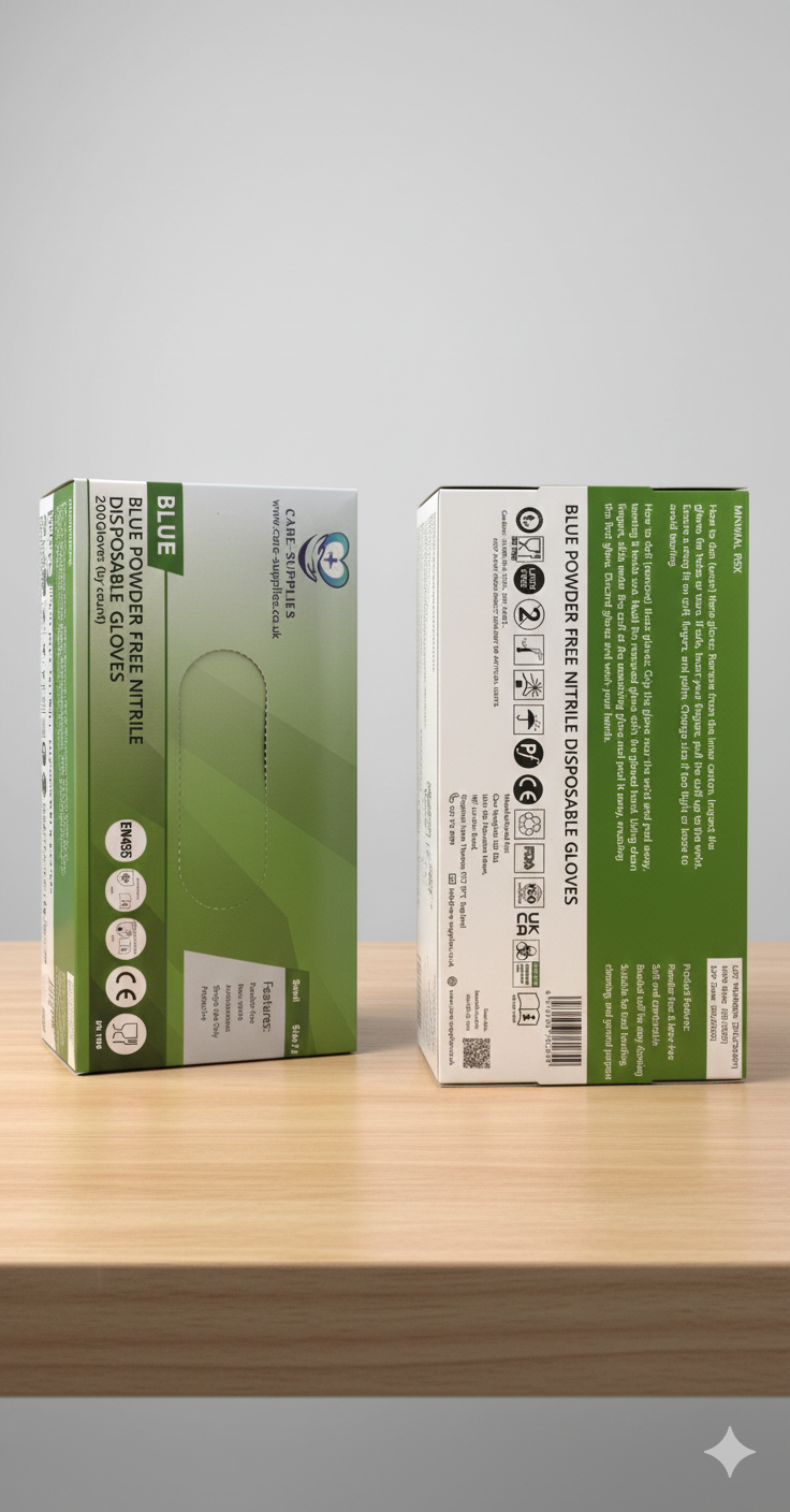 Proform Nitrile Gloves Blue Powder-Free 200 Pack