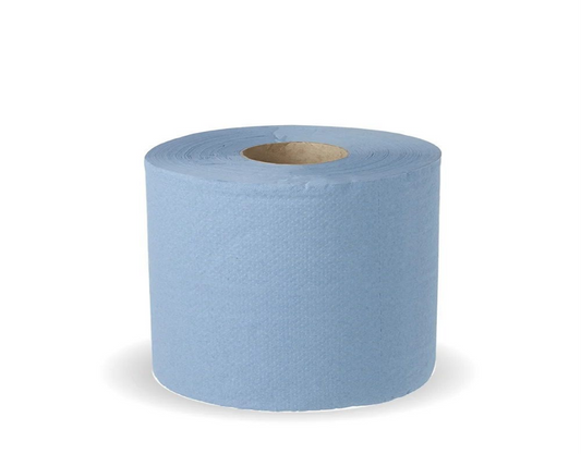 Centrefeed Blue Rolls 2ply 140m 6 Pack